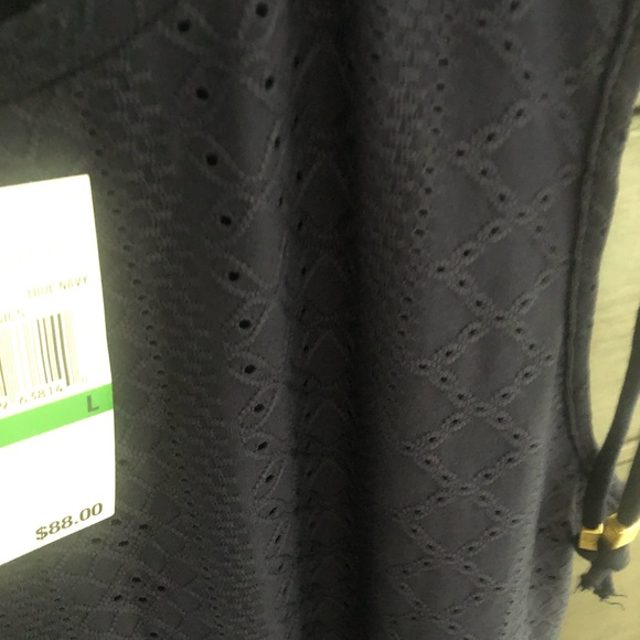 Michael Kors navy blue Sleeveless Blouse L - Picture 6 of 8